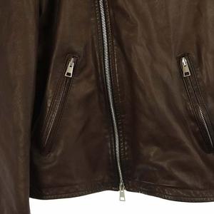 デラン Delan シングル ライダース ジャケット レザー イタリア製 48 