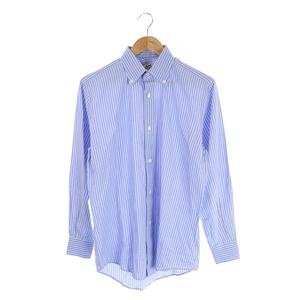 エルメス HERMES ストライプシャツ ボタンダウン コットン 長袖 40 15