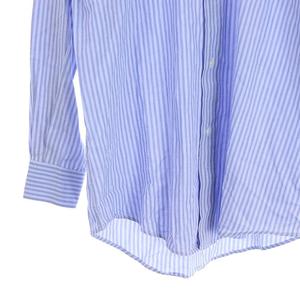 エルメス HERMES ストライプシャツ ボタンダウン コットン 長袖 40 15 