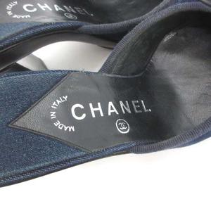 シャネル CHANEL サンダル ミュール デニム ココマーク プリント