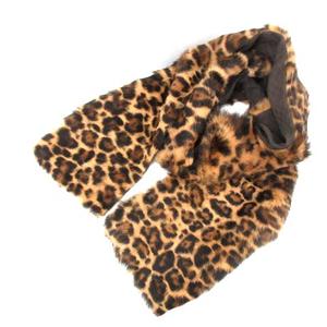 GUCCI グッチ ラビットファー レオパード柄ストール