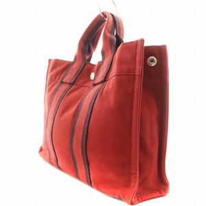 エルメス HERMES フールトゥPM ハンドバッグ キャンバス 赤 レッド /AN1 ■GY35 ■OH ■MT レディース