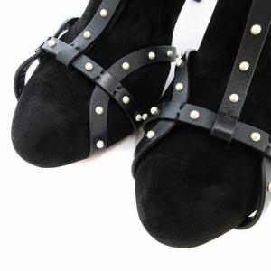 ジミーチュウ JIMMY CHOO BRIANNA ショートブーツ スタッズ ハイヒール 37.5 24.5㎝ 黒 ブラック /AE ■GY19 レディース