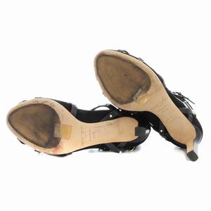 ジミーチュウ JIMMY CHOO BRIANNA ショートブーツ スタッズ ハイヒール 37.5 24.5㎝ 黒 ブラック /AE ■GY19 レディース