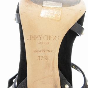 ジミーチュウ JIMMY CHOO BRIANNA ショートブーツ スタッズ ハイヒール 37.5 24.5㎝ 黒 ブラック /AE ■GY19 レディース