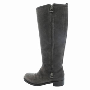 ジミーチュウ JIMMY CHOO ロングブーツ シューズ サイドジップ スエード 36.5 23.5cm グレー /HO ■GY19 レディース