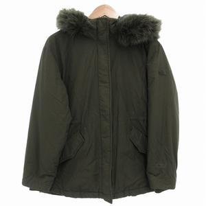 ザノースフェイス THE NORTH FACE ダウンジャケット ブルゾン フード フェイクファー ロゴ M/90 カーキ NJ1DN87C /FF ■GY19 レディース