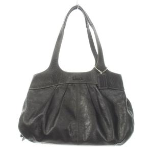 コーチ COACH トートバッグ ハンドバッグ レザー タック ロゴ チャーム 黒 ブラック F14052 /MN18 ■GY19 レディース