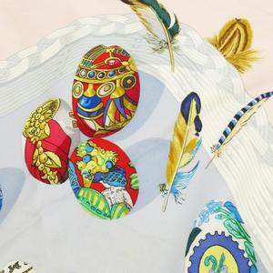 エルメス HERMES COUVEE D'HERMES エルメスの雛たち カレ90 スカーフ スクエア シルク 絹 たまご 雛 ピンク /CK33 ■GY19 レディース