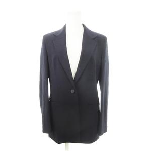 セリーヌ CELINE オールドセリーヌ ヴィンテージ テーラードジャケット シングル 総裏地 ウール ノーベント 36 S 紺 ネイビー /AH3 ■GY19 レディース
