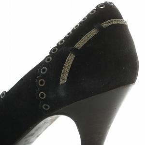 シャネル CHANEL パンプス スエード オープントゥ ハイヒール  