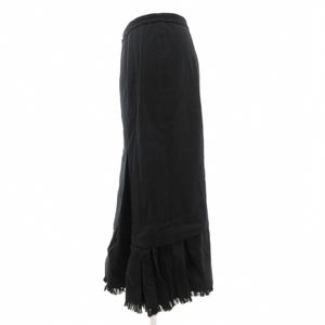 プラダ PRADA タイトスカート ロング マキシ 切替 裾フリル スリット