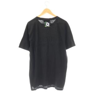 グッチ GUCCI Tシャツ カットソー 半袖 シェリーライン ヴィンテージロゴ プリント オーバーサイズ 刺繍 ブラック 黒 /DO ■GY19 メンズ