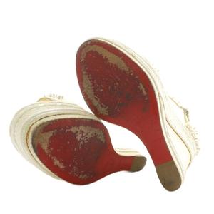 美品箱付 Christian Louboutin ウェッジオープントゥ サンダル クリスチャンルブタン Christian louboutin サンダル オープン