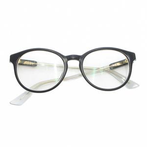 グッチ GUCCI めがね メガネ アイウェア 度あり GGロゴ 52□20-145 黒 ブラック ゴールドカラー /AE ■GY19 メンズ