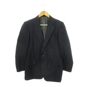 バーバリーズ Burberrys ヴィンテージ テーラードジャケット 背抜き シングル ダブルベンツ ウール A5 紺 ネイビー /MN21 ■GY44 メンズ