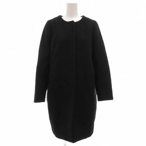 ドゥーズィエムクラス DEUXIEME CLASSE STANDARD SUPPLY ウール二重織ノーカラーコート ロング 36 黒 ブラック 14020500404030 /GV ■GY19 レディース