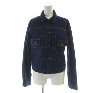 ラルフローレン RALPH LAUREN Gジャン デニムジャケット  2nd セカンド レザーパッチ 長袖 ロゴ XS 紺 ネイビー ■GY19 /MQ レディース