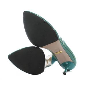 グッチ GUCCI パンプス エナメル ポインテッドトゥ ヒール リボン 35.5