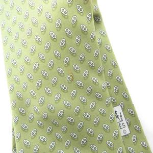 エルメス HERMES ネクタイ シルク 絹 シェーヌダンクル柄 レギュラータイ グリーン 7957 EA /FF ■GY19 メンズ