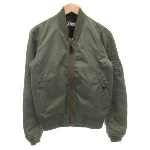 ショット SCHOTT ×ジーナシス JEANASIS MA-1 フライトジャケット ブルゾン 中綿 ジップアップ ロゴ刺繍 ナイロン F グリーン /GV ■GY01 メンズ