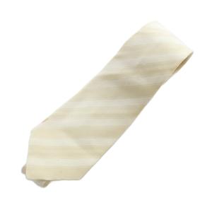 エルメス HERMES ネクタイ 絹 シルク ストライプ Hロゴ レギュラータイ ベージュ ■GY03 /MQ ■OH メンズ