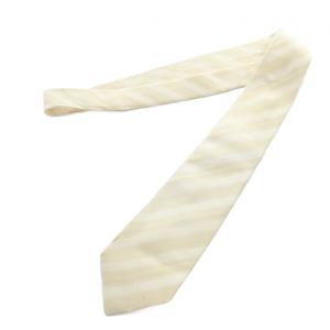 エルメス HERMES ネクタイ 絹 シルク ストライプ Hロゴ レギュラータイ ベージュ ■GY03 /MQ ■OH メンズ