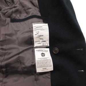 シャリーフ SHAREEF チェスターコート ロング 1 紺 ネイビー ウール カシミヤ メルトン ダブルボタン /JS ■GY03 メンズ