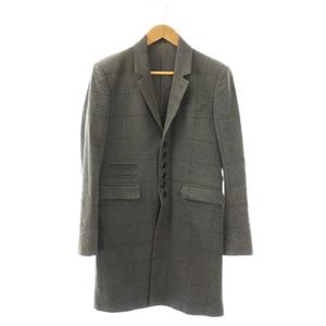 シャリーフ SHAREEF コート コットン ダブル チェック柄 1 グレー /HK ■GY03 メンズ