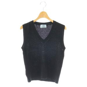 プラダ PRADA 19aw ベスト ニット カシミヤ混 38 ブラック /ES ■GY19 レディース
