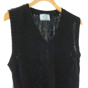 プラダ PRADA 19aw ベスト ニット カシミヤ混 38 ブラック /ES ■GY19 レディース