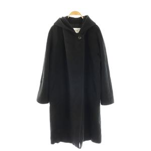 マックスマーラ MAX MARA 白タグ ロング コート フード ウール カシミヤ混 38 ブラック 黒 /ES ■GY19 レディース