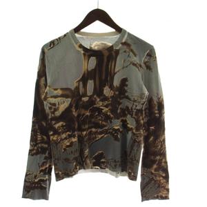 プラダ PRADA 04AW Roman Ruins Tシャツ カットソー マルチカラー 長袖 総柄 ETT0402 /GG ■GY03 レディース