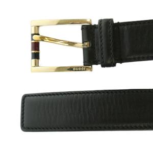 グッチ GUCCI ベルト レザー 80/32 黒 167058・0959 /MI ■OH ■GY12 メンズ