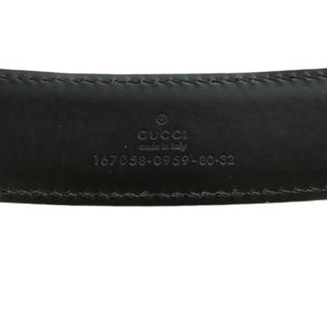 グッチ GUCCI ベルト レザー 80/32 黒 167058・0959 /MI ■OH ■GY12 メンズ