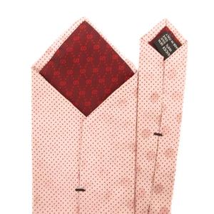 グッチ GUCCI 美品 ネクタイ ワイドタイ 絹 シルク ドット ピンク /JS ■GY19 メンズ