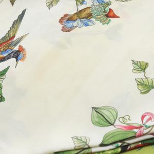 グッチ GUCCI スカーフ バード 総柄 フラワー グリーン 緑 ホワイト /SR ■GY19 レディース