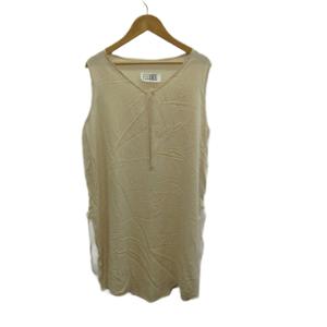 エムエムシックス メゾンマルジェラ MM6 Maison Margiela ここのえ期 本人期 オールインワン ノースリーブ トップス 38 ピンクベージュ Vネック 無地 /SH ■GY69 レディース