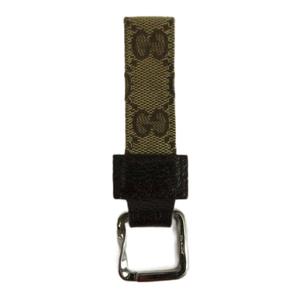 グッチ GUCCI キーホルダー キーリング GGキャンバス レザー 総柄 ロゴ ベージュ 茶色 ブラウン 199919・479292 /XZ ■GY64 メンズ レディース
