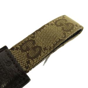 グッチ GUCCI キーホルダー キーリング GGキャンバス レザー 総柄 ロゴ ベージュ 茶色 ブラウン 199919・479292 /XZ ■GY64 メンズ レディース