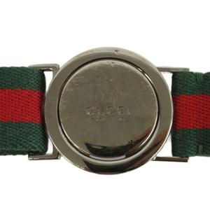 グッチ GUCCI リングベルト キャンバス シェリーライン ロゴ 丸型プレート シルバー金具 緑 グリーン 赤 レッド /XZ ■GY19 メンズ レディース
