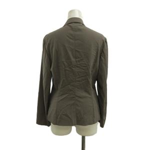 グッチ GUCCI テーラードジャケット 上着 ウール 42 グレージュ 無地 ノッチドラペル 長袖 207-1116-4922 /PP ■GY19 レディース