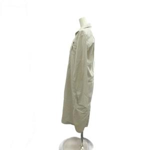 メゾンマルジェラ 4 Maison Margiela 4 シャツワンピース コットン 36 グレー ミモレ丈 無地 長袖 S31CT0656 /YU ■GY69 レディース