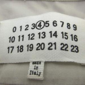 メゾンマルジェラ 4 Maison Margiela 4 シャツワンピース コットン 36 グレー ミモレ丈 無地 長袖 S31CT0656 /YU ■GY69 レディース