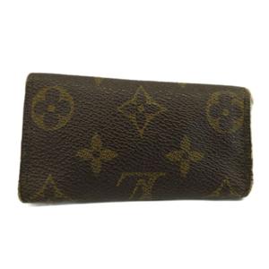 ルイヴィトン LOUIS VUITTON モノグラム ミュルティクレ 4 キーケース 三つ折り 4連 PVC レザー 総柄 茶色 ブラウン /XZ ■GY12 メンズ レディース