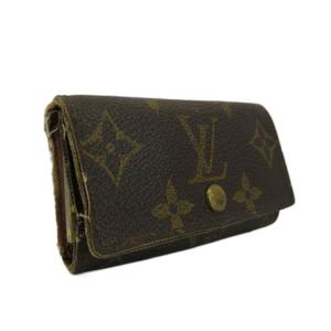 ルイヴィトン LOUIS VUITTON モノグラム ミュルティクレ 4 キーケース 三つ折り 4連 PVC レザー 総柄 茶色 ブラウン /XZ ■GY12 メンズ レディース