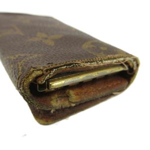 ルイヴィトン LOUIS VUITTON モノグラム ミュルティクレ 4 キーケース 三つ折り 4連 PVC レザー 総柄 茶色 ブラウン /XZ ■GY12 メンズ レディース