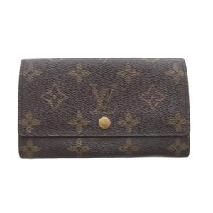 ルイヴィトン LOUIS VUITTON モノグラムポルトモネジップ 二つ折り財布 茶 ブラウン スナップボタン開閉 M61735 /RI ■OS ■GY03 ■OH メンズ レディース