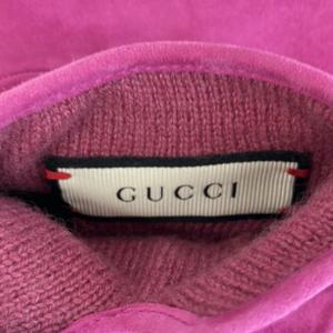 グッチ GUCCI 手袋 グローブ 5本指 スエード 蜂 ハチ ビー リボン S ピンク /XZ ■GY19 レディース