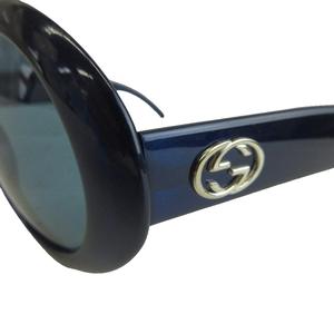 グッチ GUCCI ヴィンテージ 眼鏡 サングラス セルフレーム カラーレンズ オーバル インターロッキングG 55□24-145 紺 ネイビー GG2401/N/S /XZ ■GY19 レディース